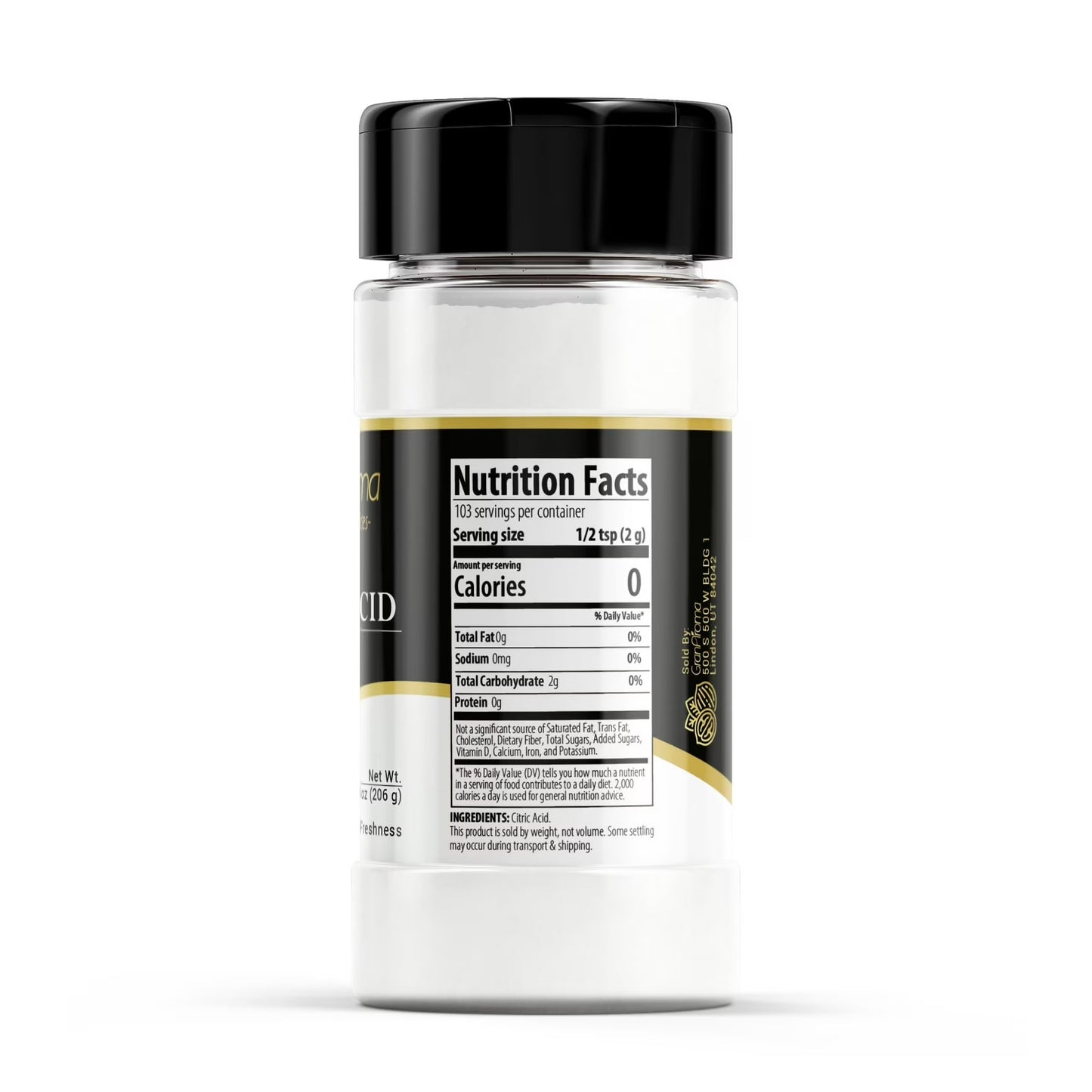 GranAroma Citric Acid, Food Preservative, Baking & Cleaning 7.3 Ounce