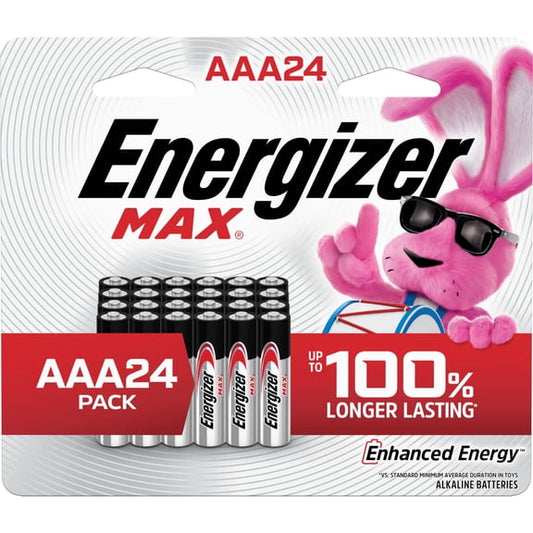 (2 pack) Energizer MAX AAA Batteries (24 Pack), Triple A Alkaline Batteries