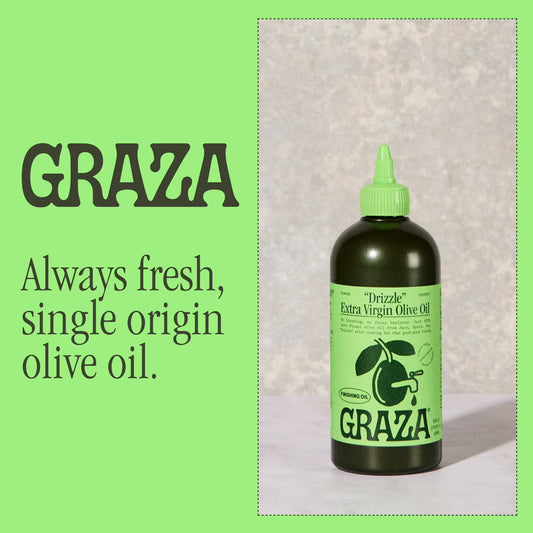 Graza Drizzle Extra Virgin Olive Oil Squeeze Bottle for Finishing, 500ml