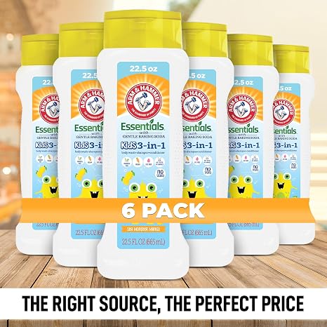 ARM & HAMMER Kids 3-in-1 Shampoo, Body Wash & Conditioner, Pack of 6