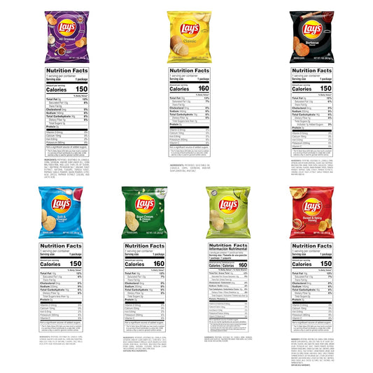 Lay's Potato Chips Variety Pack, 1 oz Bags, (21 Pack) (Packaging and Formula May Vary)