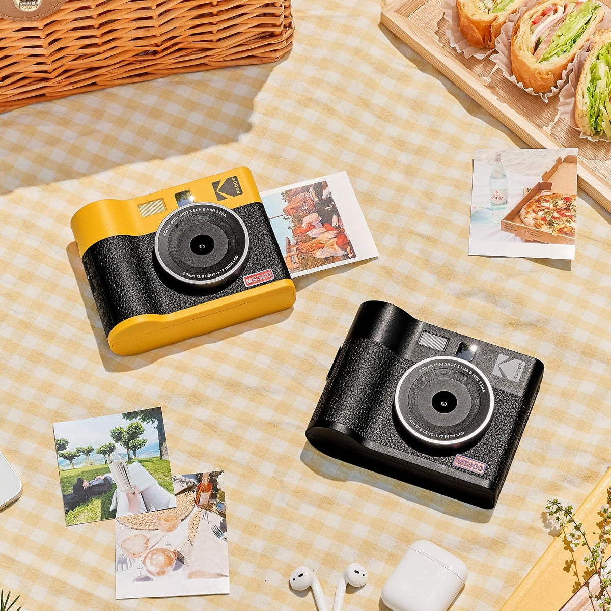 KODAK Mini Shot 3 ERA 3x3 Instant Camera, Photo Printer, 38 Sheet, Black