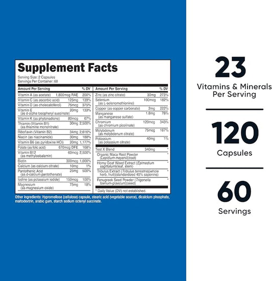 Nutricost Multivitamin for Men 120 Capsules, Vitamins and Minerals (Pack of 2)
