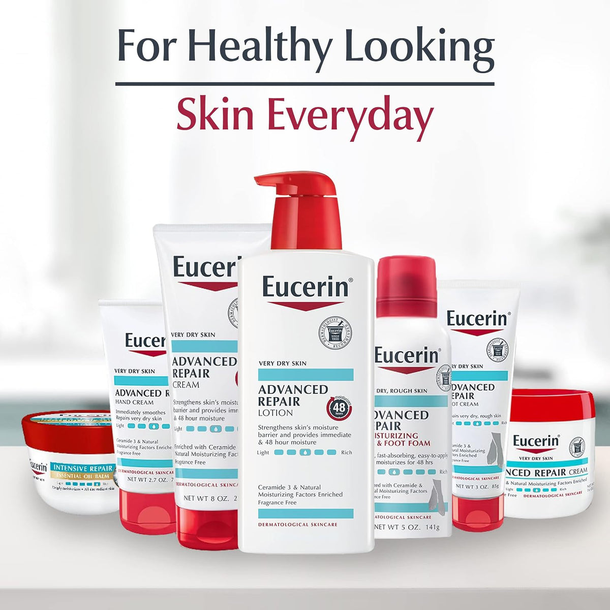Eucerin Advanced Repair Foot Cream with Urea, Mulitpack, 3 x 3 OZ