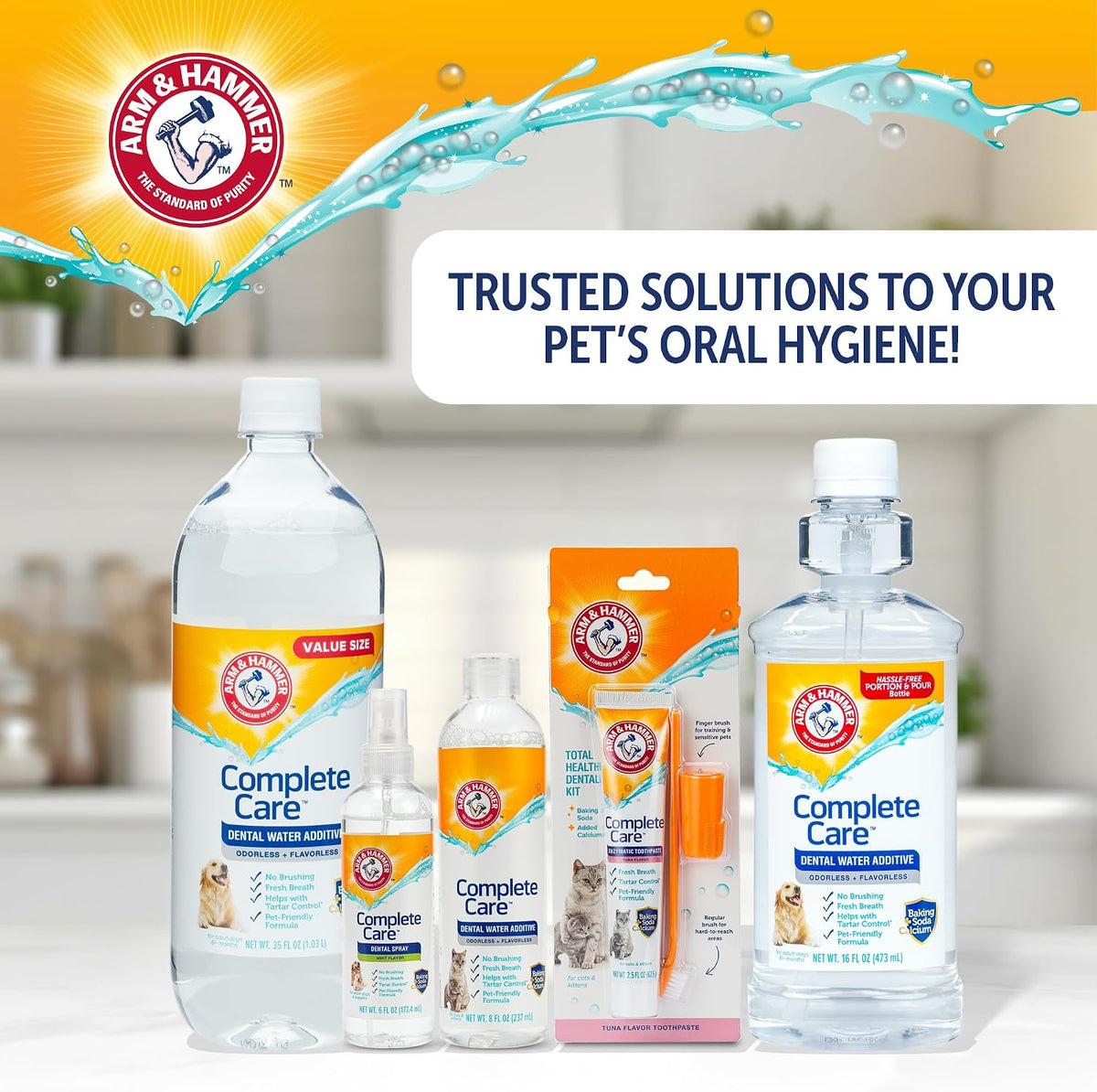 Arm & Hammer Complete Care Dog Dental Water Additive, 35 Fl Oz