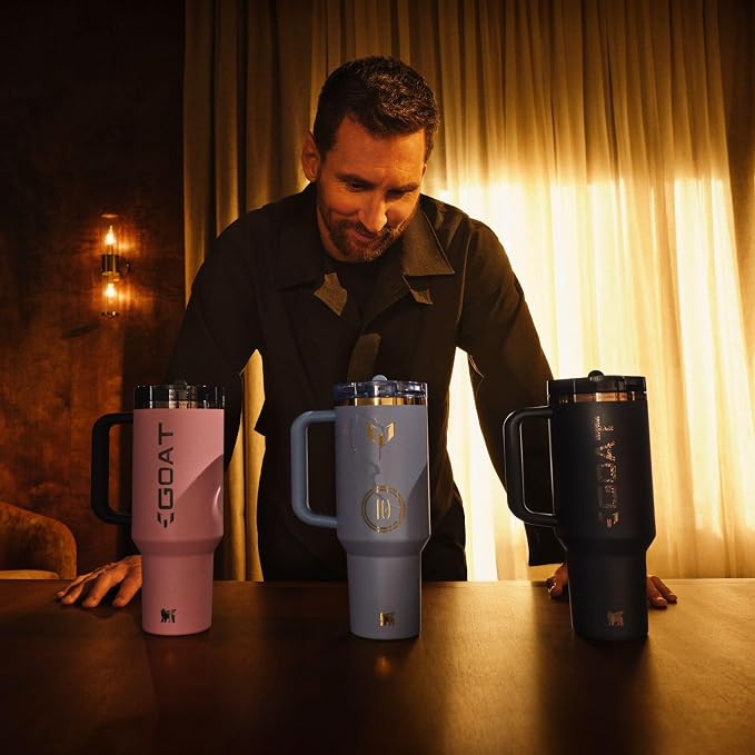 STANLEY Quencher ProTour Flipstraw Tumbler, 40 oz, Messi Goat Black