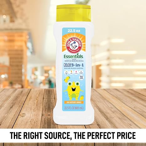 ARM & HAMMER Kids 3-in-1 Essential Shampoo and Body Wash, 22.5oz