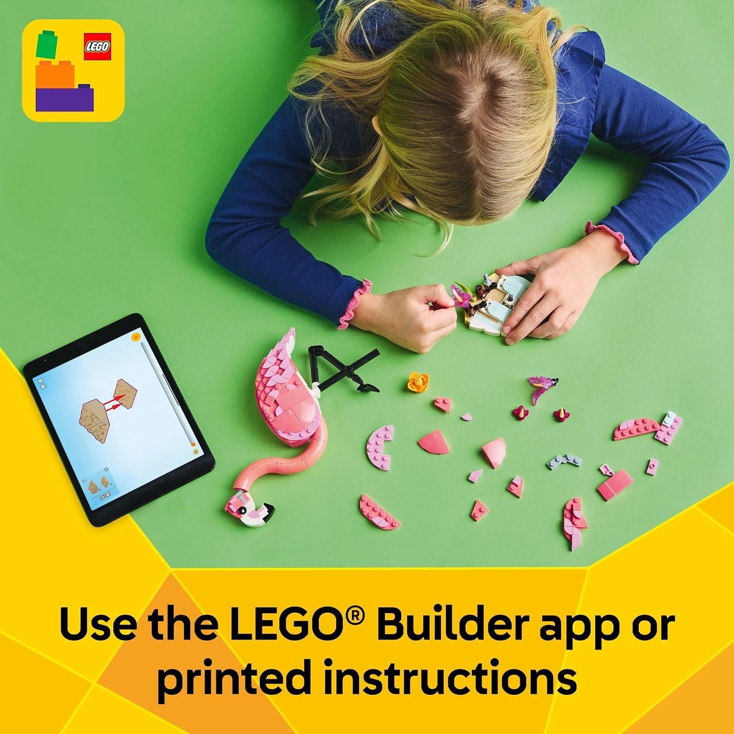 LEGO Creator 3 in 1 Wild Animals: Pink Flamingo Animal Building Toy - Playset with 3 Build Options, Pink Flamingo, Cockatoo, or Axolotl - Learning Toy for Kids, Ages 8+ - 31170