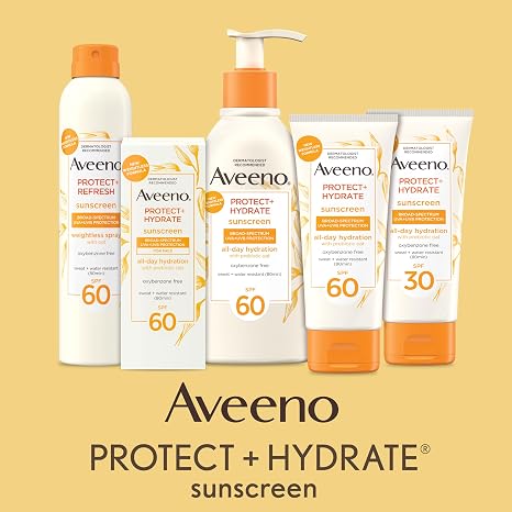Aveeno Protect + Hydrate SPF 60 Face Sunscreen, Prebiotic Oat, 2 fl oz