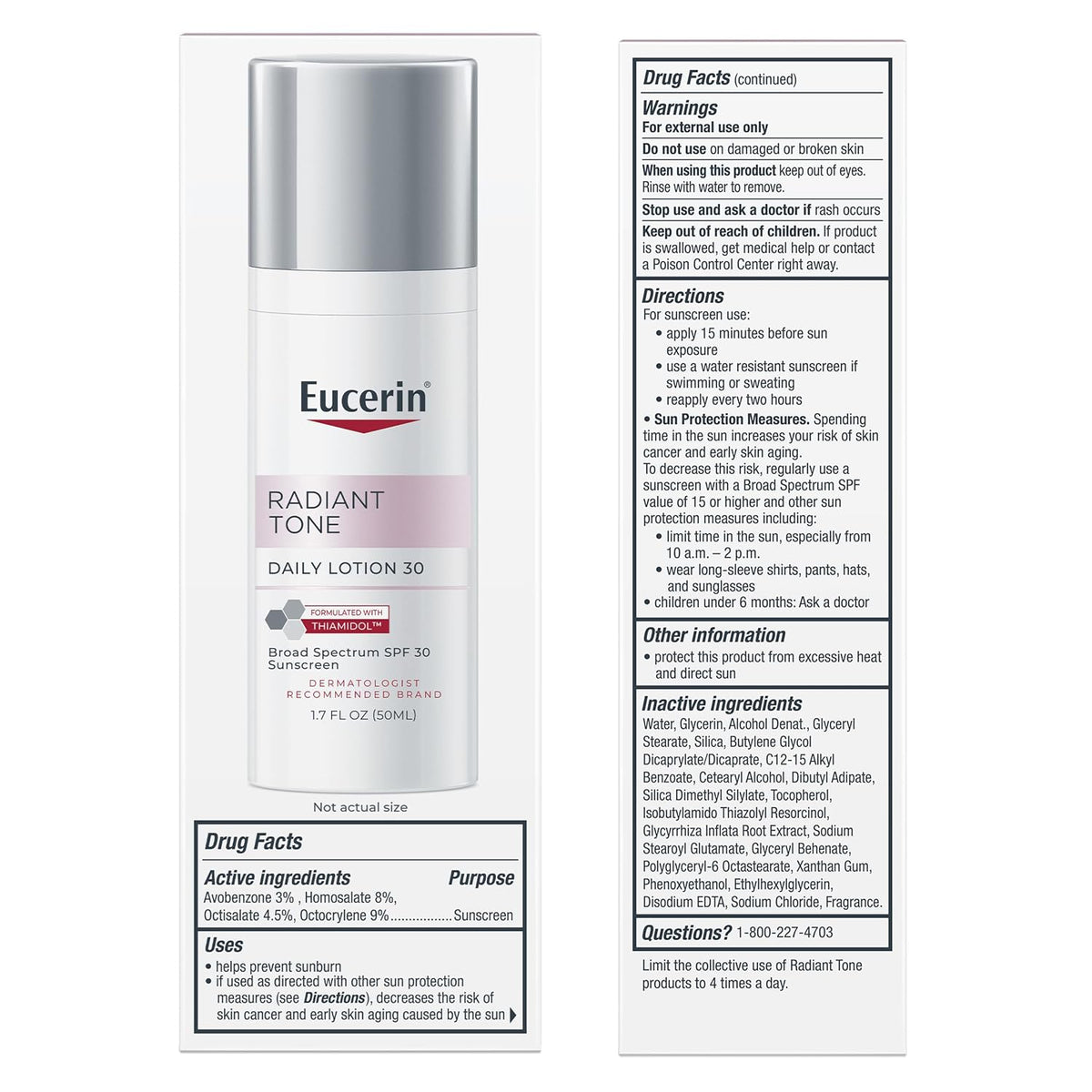 Eucerin Radiant Tone Daily Face Lotion, SPF 30, 1.7 FL OZ