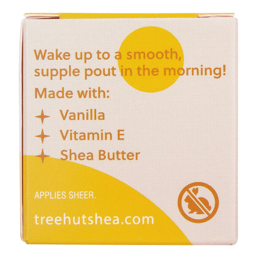 Tree Hut Vanilla Overnight Lip Mask, Hydrating & Moisturizing Lip Treatment with Shea Butter, Vitamin E, Nourishing Lip Care for Soft, Smooth Lips, Overnight Lip Repair Balm, 0.6 oz