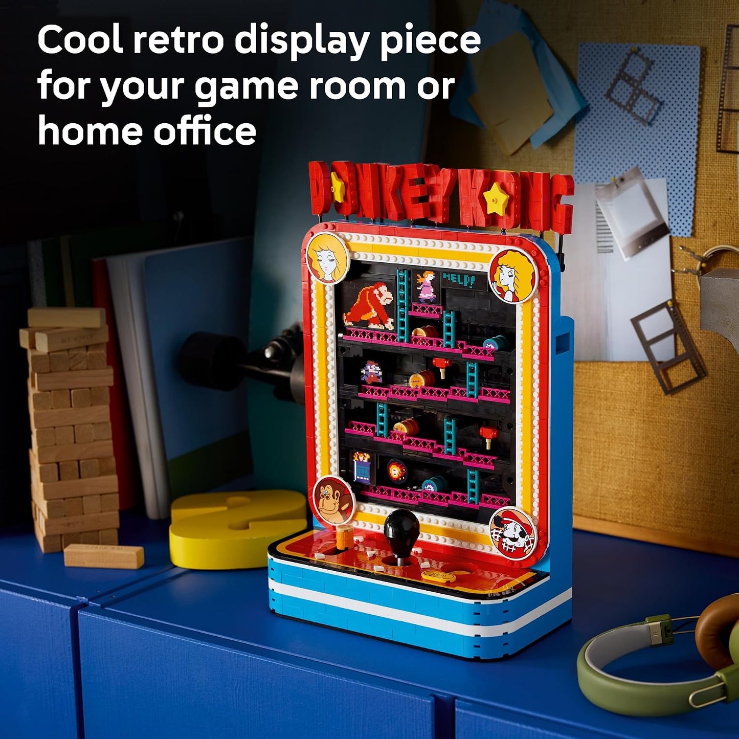 LEGO Super Mario Donkey Kong Arcade 72051 | Collectible Building Set for Adults, Ages 18+, Retro Arcade Decor, Working Levers & Joystick, 1,367 pieces, Gift for Gamers