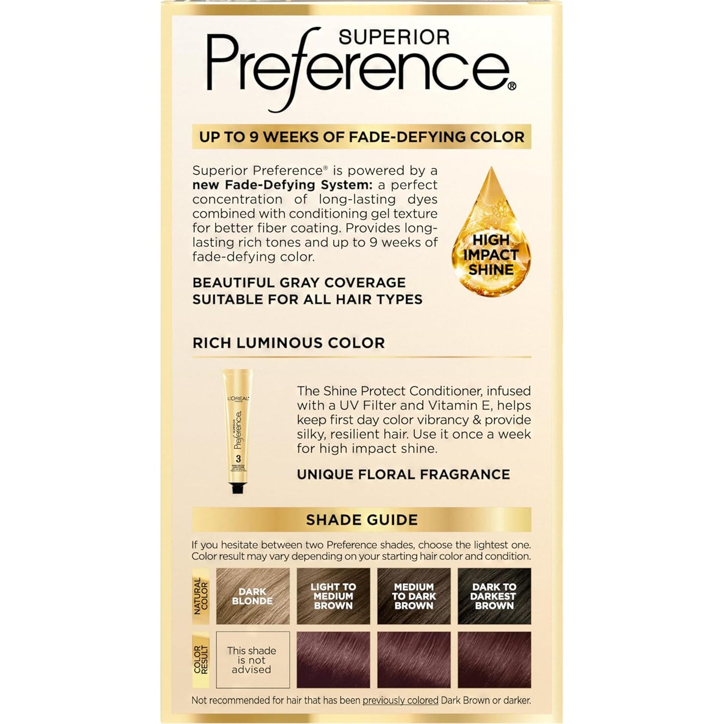 L'Oreal Paris Superior Preference Luminous Fade-Defying Permanent Hair Color, Hair Dye For Up to 9 Weeks of Radiance, Dark Soft Mahogany Brown 4SM, 1 Hair Dye Kit