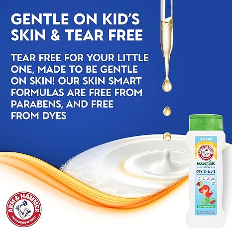 ARM & HAMMER Kids 3-in-1 Essential Shampoo and Body Wash, 22.5oz