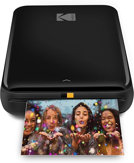 Kodak Step Printer, Wireless Mobile Photo Printer Zero Ink Technology & Kodak App for iOS & Android (Black) Gift, Starter Bundle