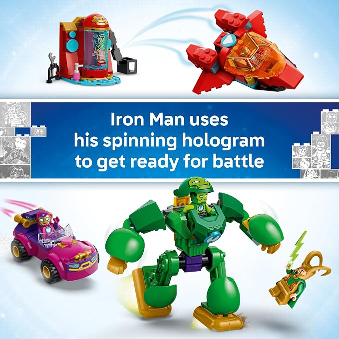 LEGO Marvel Iron Man and His Awesome Friends Loki vs. Team Iron Man 11211 | Preschool Building Toys for Boys & Girls, Ages 4+, Action Figures, Sturdy Build for Pretend Play, 204 pieces, Gift Idea