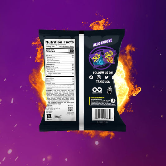 Takis Dragon Sweet Chili 3.25 oz Snack Size Bag, Spicy Sweet Chili Pepper Flavored Hot Tangy Rolled Tortilla Chips (Pack of 4)