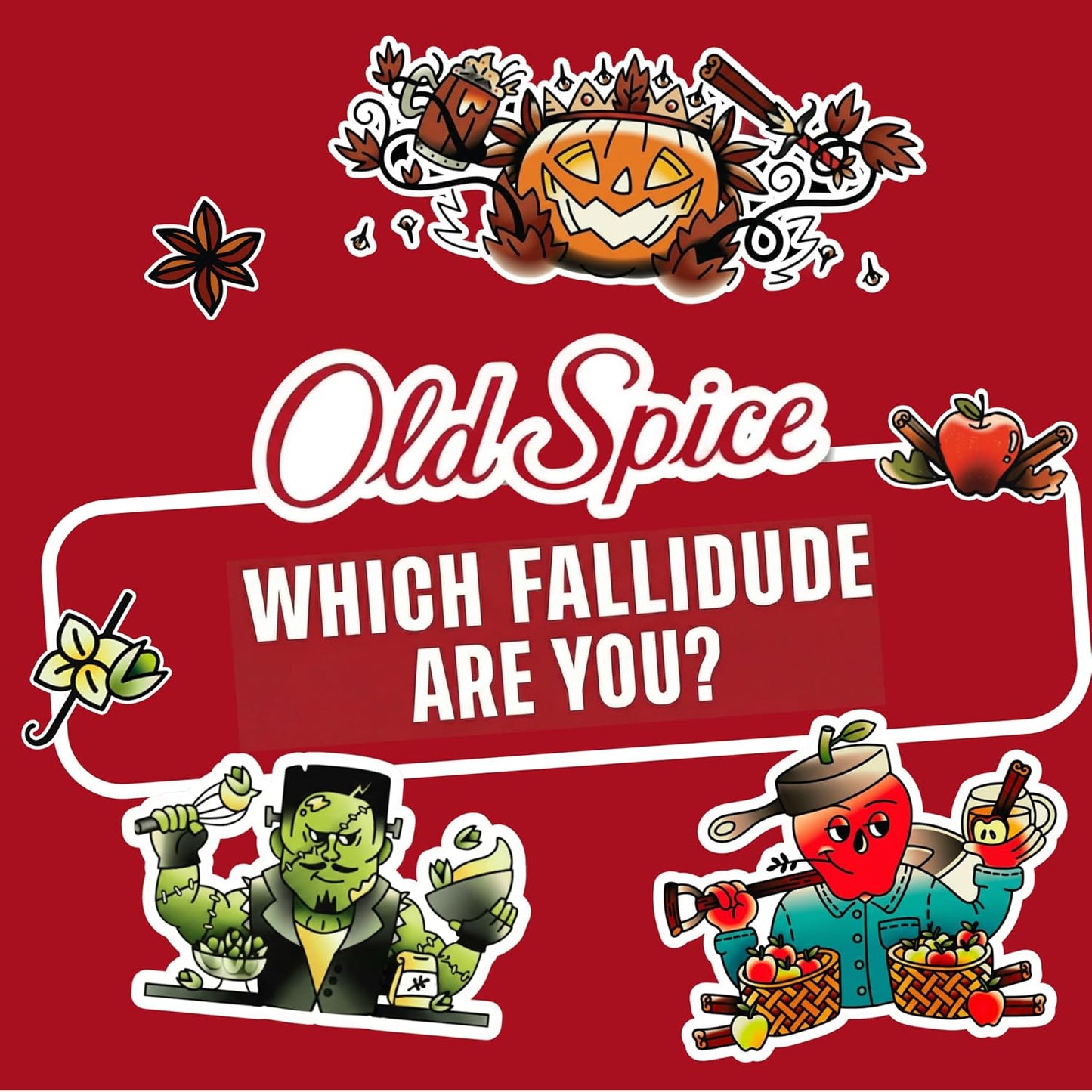 Old Spice Aluminum Free Deodorant for Men, Fallidudes Limited Edition, 24/7 Frightful Freshness and Odor Protection, PumpKing Pumpkin Spice Scent, 3.0 oz