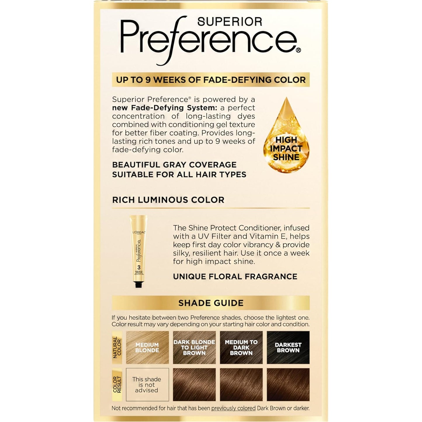 L'Oreal Paris Superior Preference Luminous Fade-Defying Permanent Hair Color, Hair Dye For Up to 9 Weeks of Radiance, Medium Chestnut Brown 5CB, 1 Hair Dye Kit