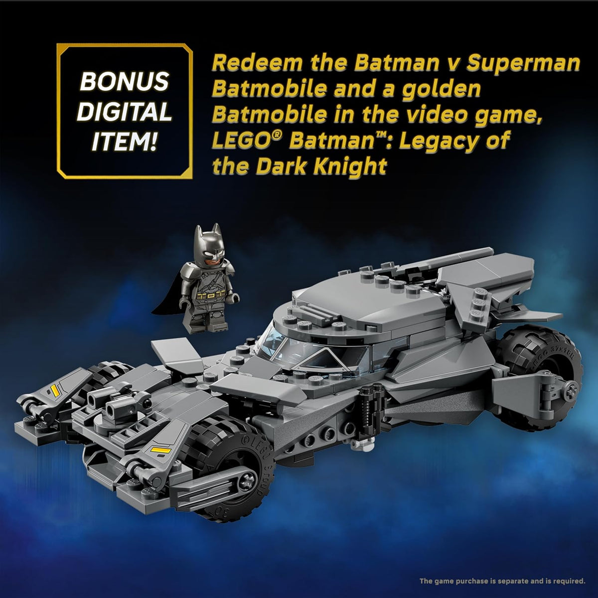 LEGO DC Batman: Batman v Superman Batmobile Building Blocks Set - Super Hero Toy for Kids, Boys & Girls, Ages 9+ - with Armored Minifigure & Golden Coin - Gift Idea for Birthdays - 76331