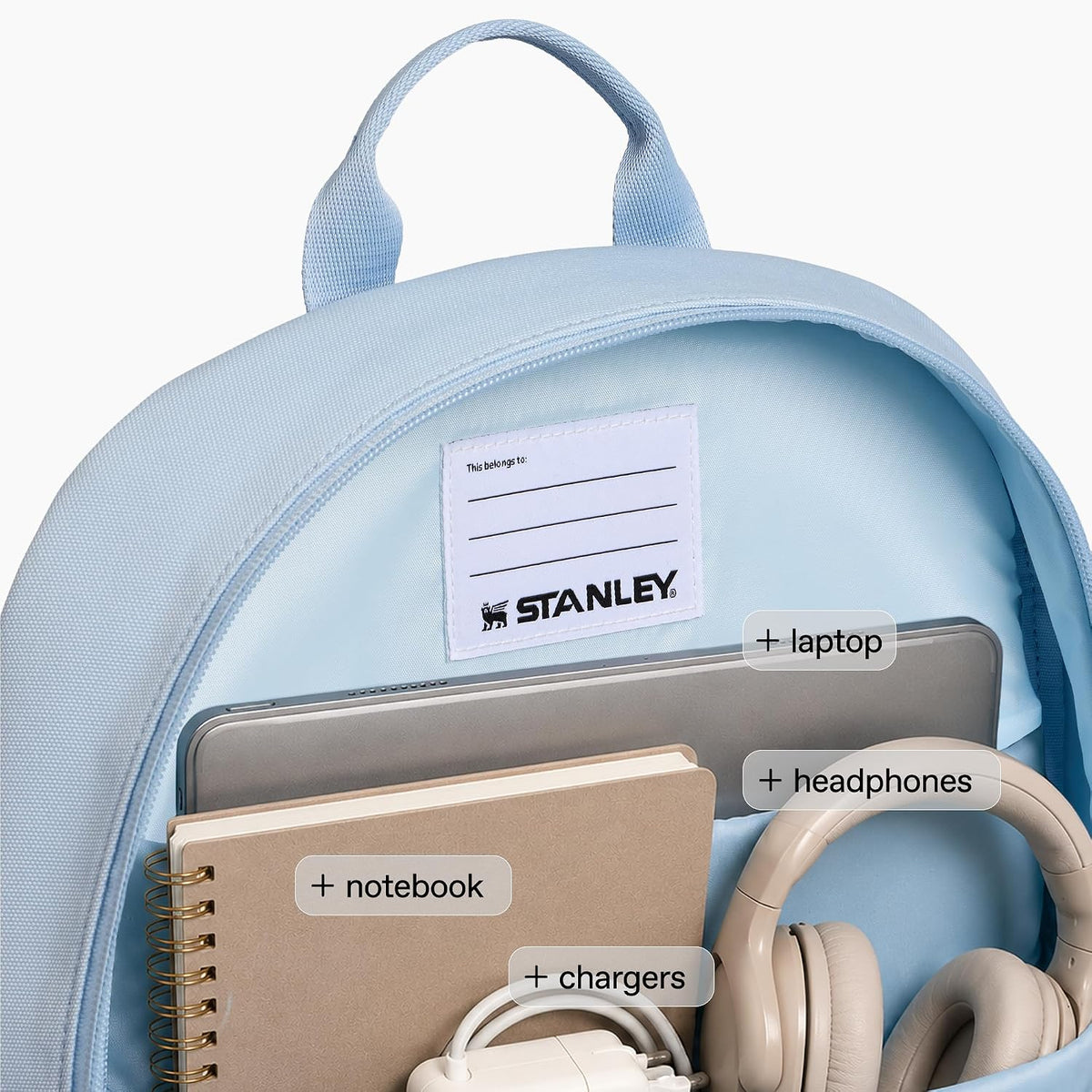 STANLEY Assembly Backpack 20L, Fits Laptops up to 16 inches, Blue Dream