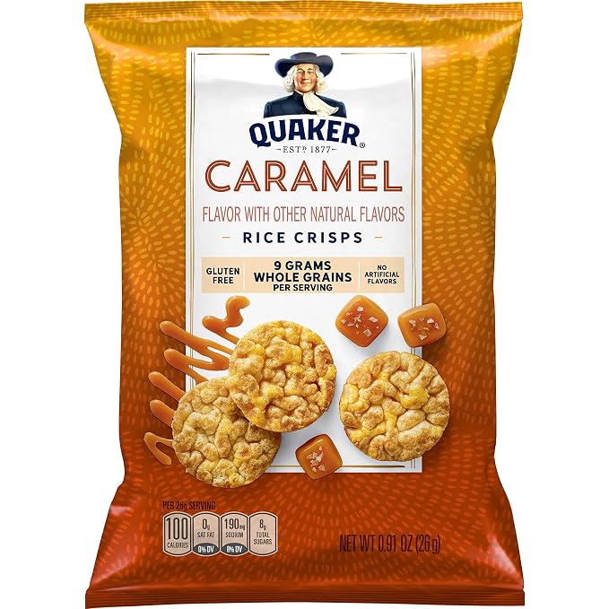 Quaker Rice Crisps, 4 Flavor Sweet and Savory Variety Mix, 15 count