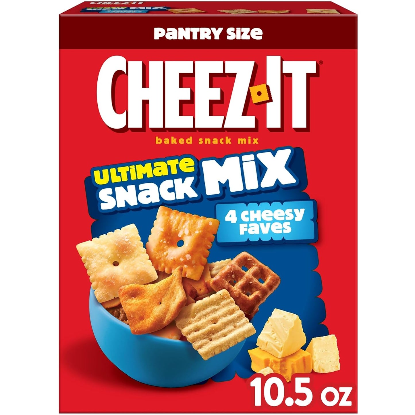 Cheez-It Ultimate Snack Mix, Salty Snacks, Pantry Size, 10.5oz Box (1 Box) (Pack of 2)