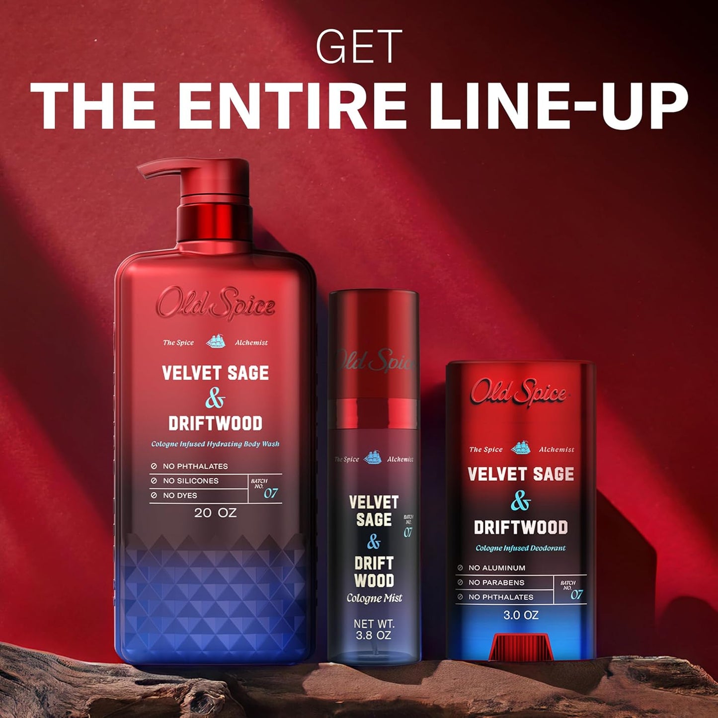 Old Spice Cologne Mist for Men, The Spice Alchemist Collection, 24/7 Cologne Infused Scent, No Trade Off Formula, Free of Parabens & Phthalates, Velvet Sage + Driftwood Scent, 3.8 oz