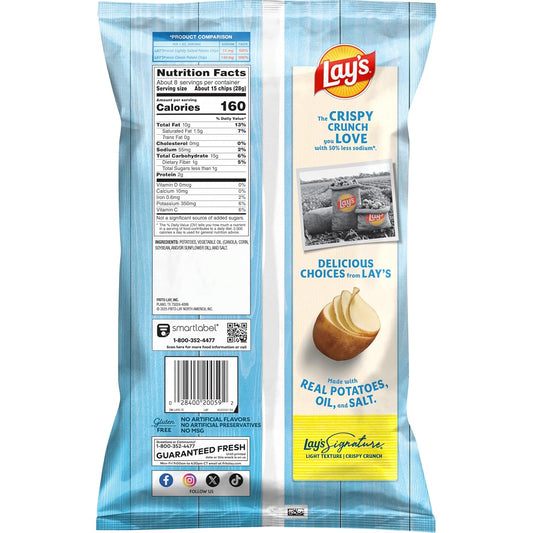 Lay's Potato Chips, Lightly Salted Snacks, 7.75oz Bag