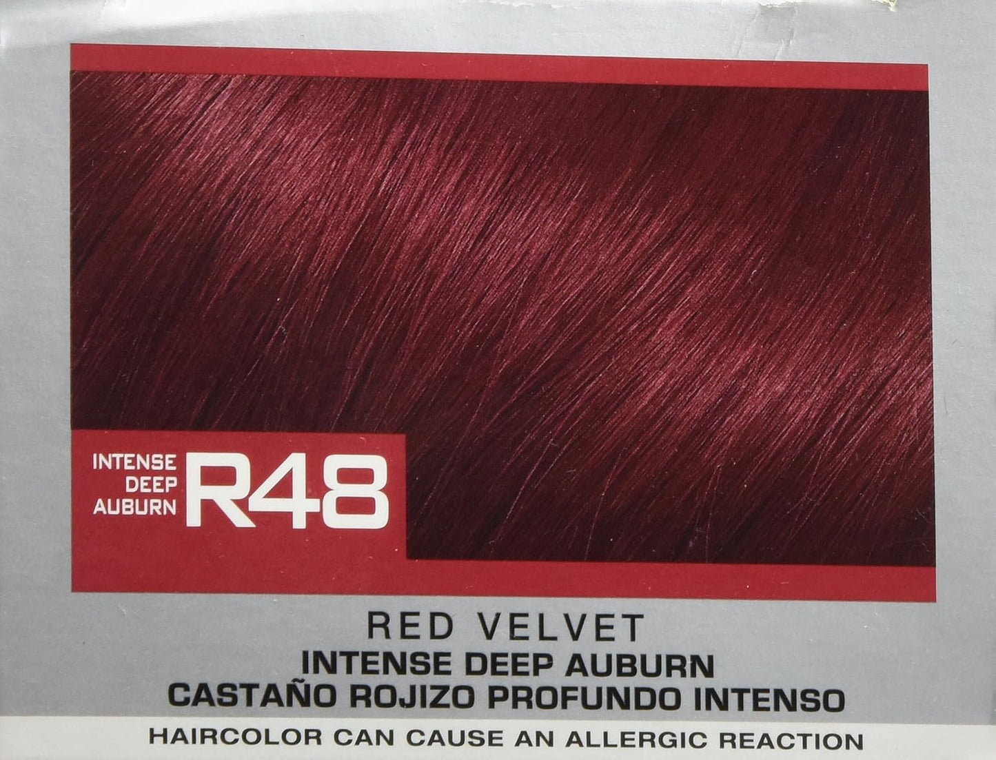 L'Oreal Paris Feria Multi-Faceted Shimmering Permanent Hair Color, R48 Red Velvet (Intense Deep Auburn), Pack of 2, Hair Dye