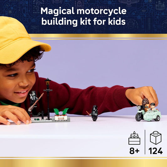 LEGO Harry Potter Hagrid & Harry’s Privet Drive Escape Building Toy for Boys & Girls - Pretend Play Set for Kids, Ages 8+ - W/Mini Hagrid's Motorcycle & 4 Minifigures - Gift for Birthdays - 76459