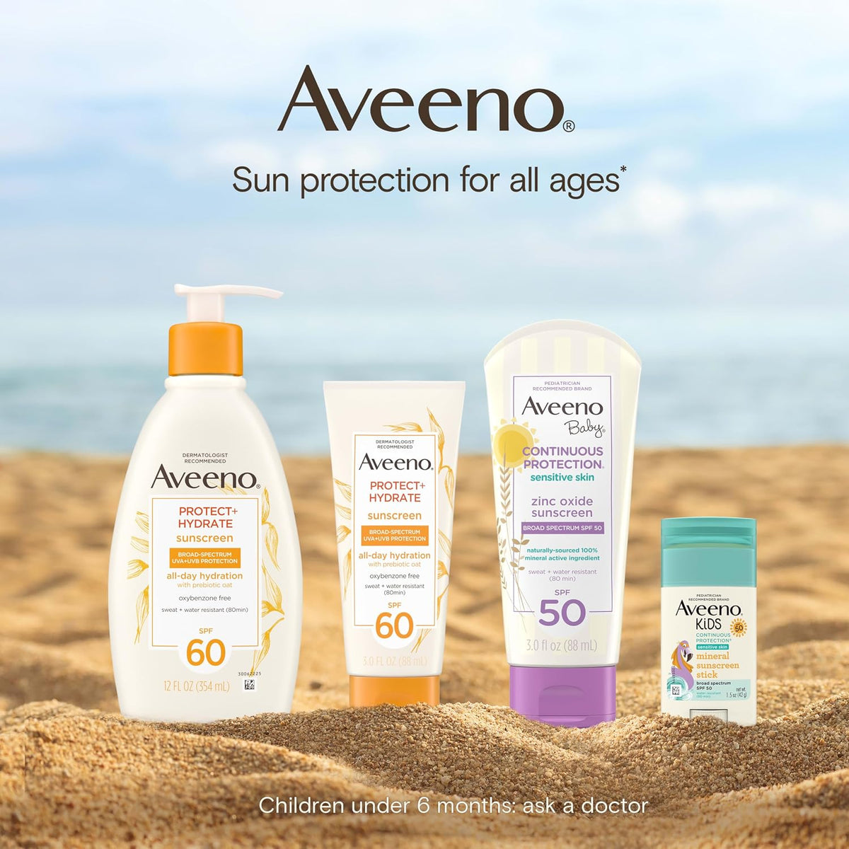 Aveeno Kids Sunscreen Lotion, Broad Spectrum, SPF 50, 3 fl. oz
