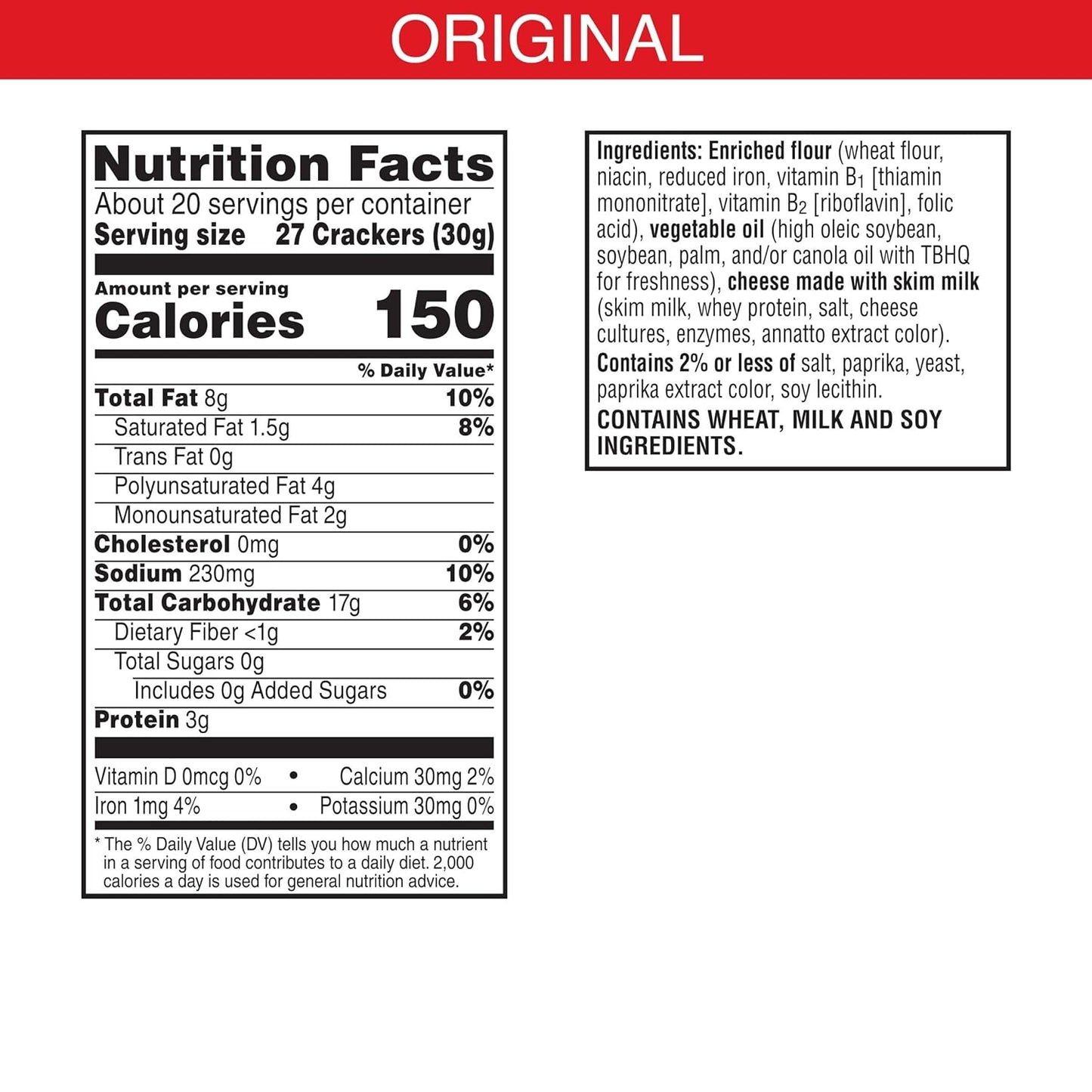 Cheez-It Cheese Crackers, Baked Snack Crackers, Lunch Snacks, Original, 21oz Box (1 Box) (Pack of 2)