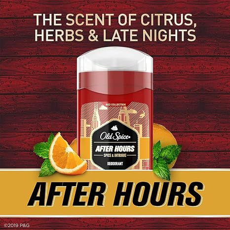 Old Spice Red Collection After Hours Scent Deodorant for Men, 3.0 oz, Pack of 3