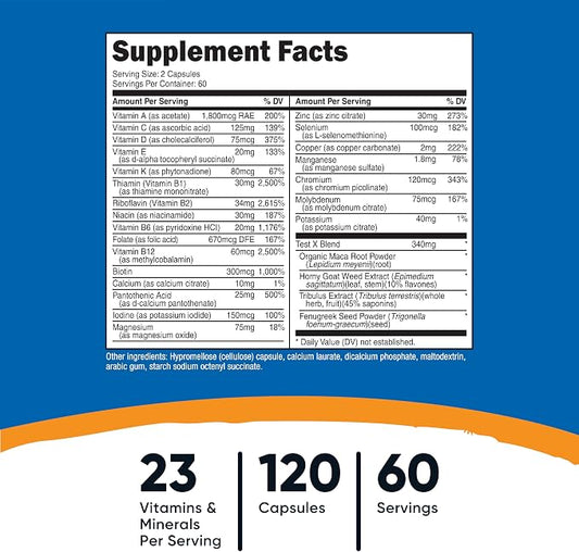 Nutricost Multivitamin for Men 120 Capsules, Vitamins and Minerals