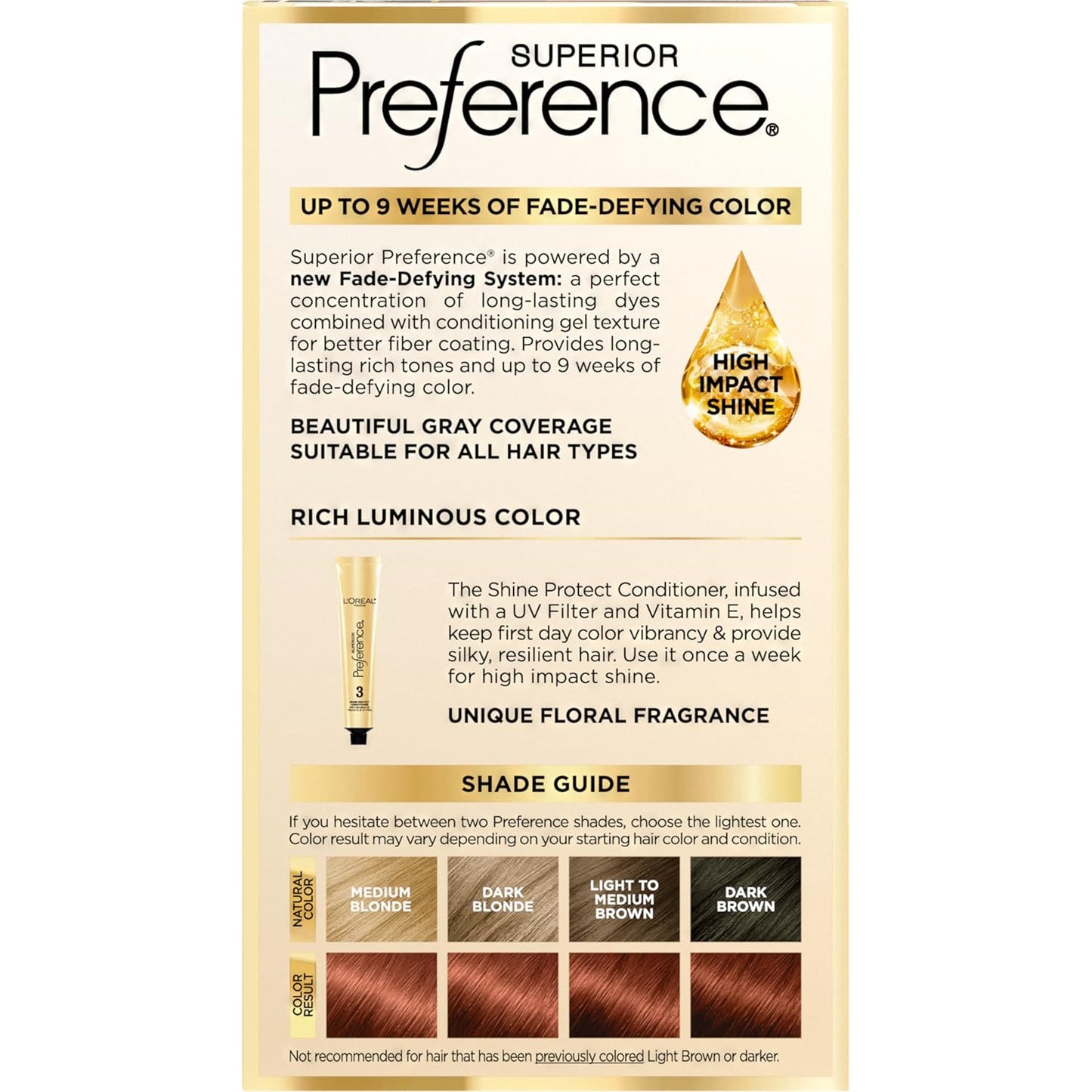 L'Oreal Paris Superior Preference Luminous Fade-Defying Permanent Hair Color, Hair Dye For Up to 9 Weeks of Radiance, Light Auburn 6R, 1 Hair Dye Kit