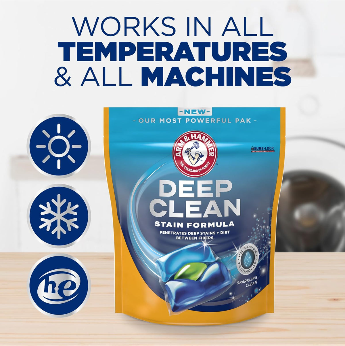 ARM & HAMMER Deep Clean Stain Formula Laundry Detergent Power Paks
