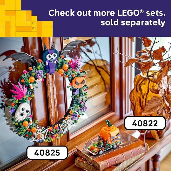 LEGO Jack-O'-Lantern Pickup Truck 40822 | Building Toys for Boys & Girls, Ages 8+, Halloween Decor & Craft, 177 pieces, Gift for Kids