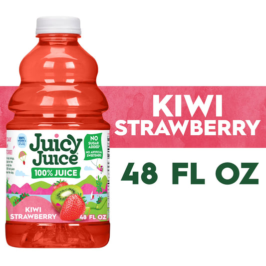 (4 pack) Juicy Juice 100% Juice, Kiwi Strawberry, 48 fl oz Bottle
