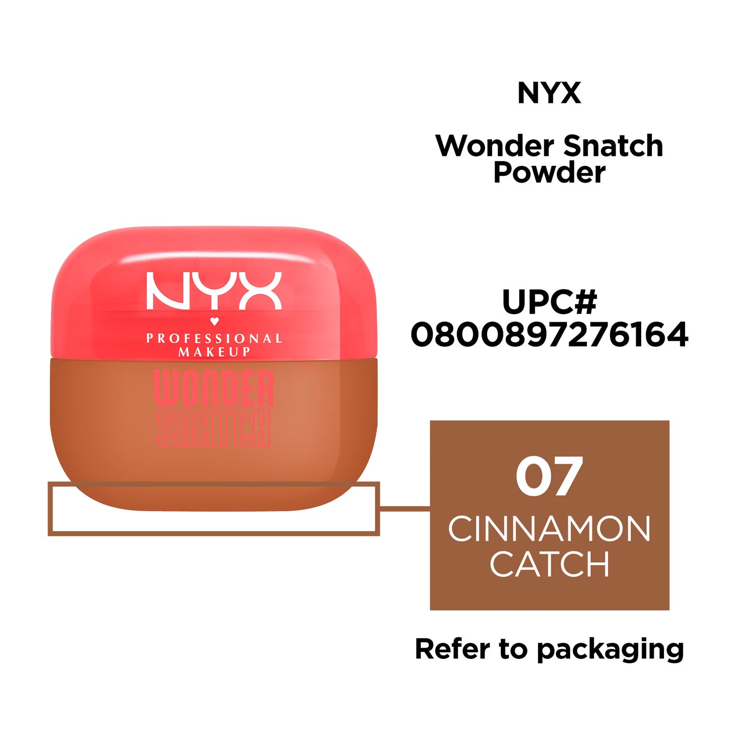 NYX Professional Makeup Wonder Snatch Finishing Powder, Translucent Finish, Cacao Craze 08, 0.2 oz