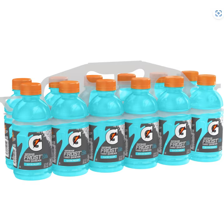 Gatorade Frost Thirst Quencher Glacier Freeze Sports Drinks, 12 fl oz, 12 Count Bottles