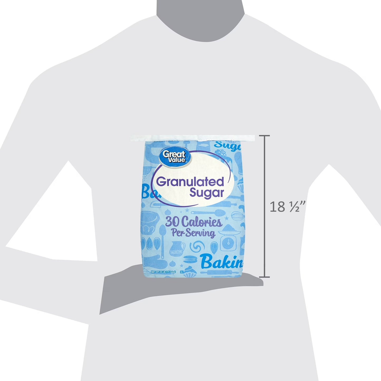 Great Value Pure Granulated Sugar, 25 lbs