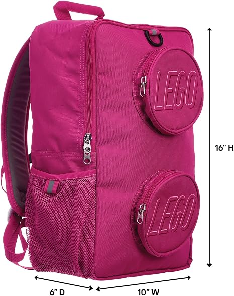 LEGO Brick Backpack, Red Violet