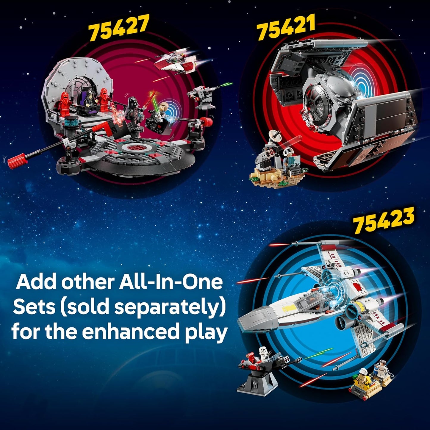 LEGO Star Wars SMART Play: Throne Room Duel & A-Wing Interactive Building Toy - All-in-One Set - Reacts to How You Move and Play with a SMART Brick - Gift for Boys, Girls and Kids Ages 9+ - 75427