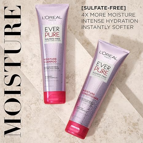 L'Oreal EverPure Moisture Shampoo, Conditioner and Leave In Spray Kit - Rosemary, Sulfate Free 6.8 fl oz