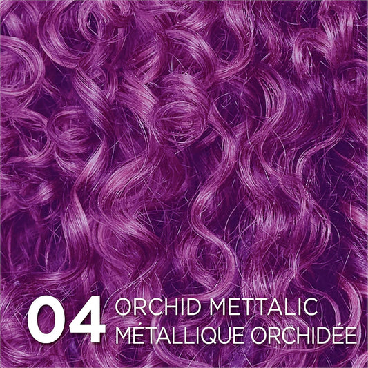 L'Oreal Paris Colorista Metallic Semi Permanent Hair Color for Bleached or Blonde Hair, Color Depositing Hair Mask Formula, Metallic Orchid Purple (Pack of 2)