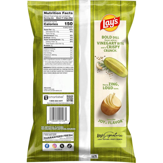 Lay's Potato Chips Dill Pickle Flavor, 7.75 Oz