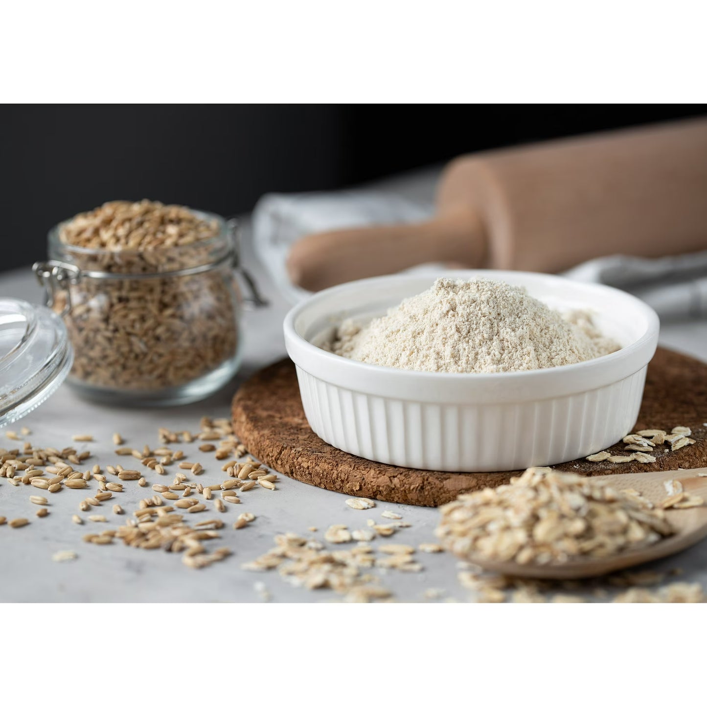 Food to Live Organic Oat Flour, 2 Pounds – Non-GMO, Fine, Kosher, Vegan, Bulk