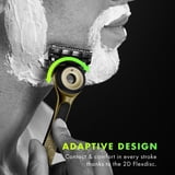 Gillette Labs Manual Razor with Exfoliating Bar Men’s Salute to Service Razor with Stand