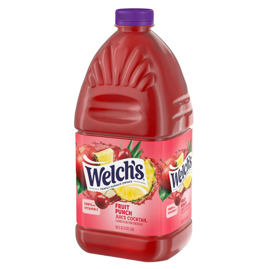 (2 pack) Welch's Fruit Punch Juice Cocktail, 96 fl oz Bottle